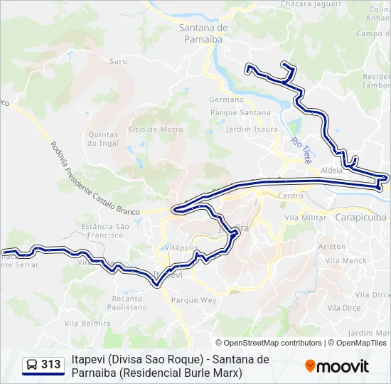 313 Bus Line Map
