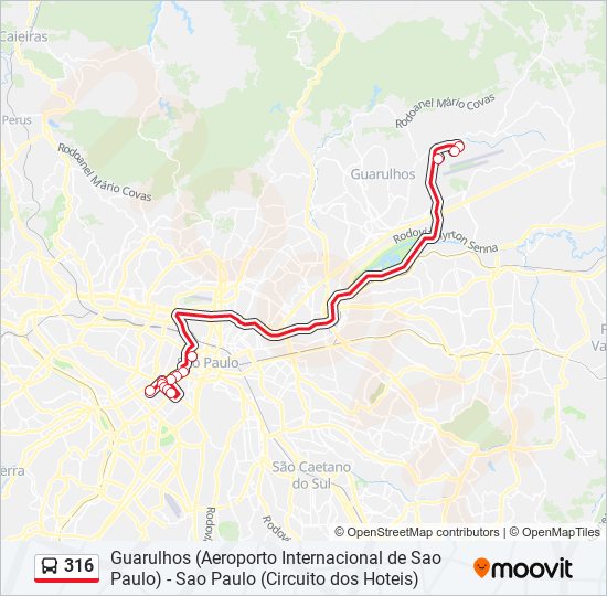 316 bus Line Map