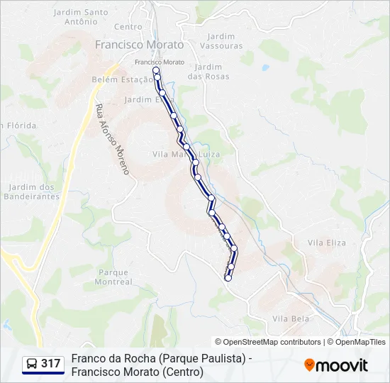 317 Bus Line Map