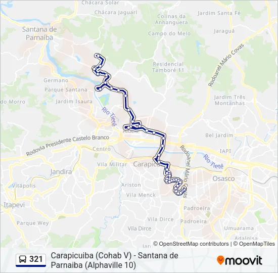 321 Bus Line Map