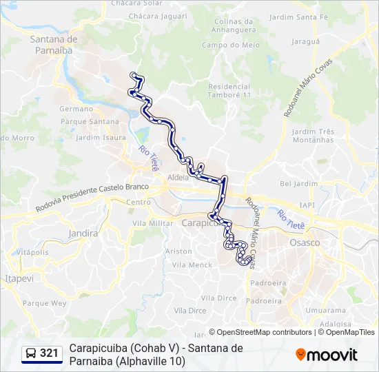 321 Bus Line Map