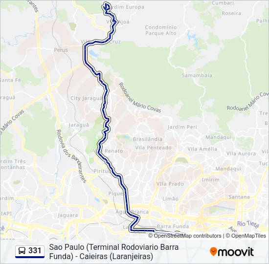 331 Bus Line Map
