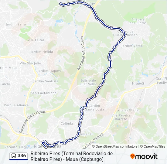 336 Bus Line Map