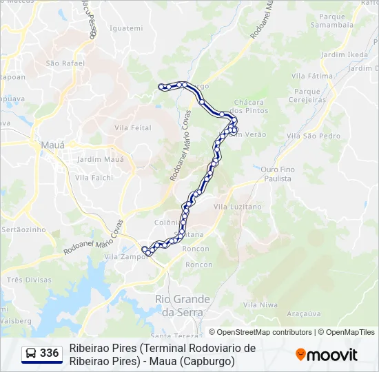 336 Bus Line Map