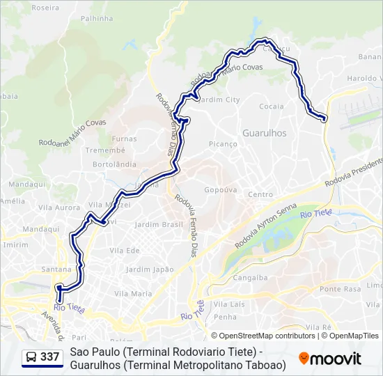 337 Bus Line Map