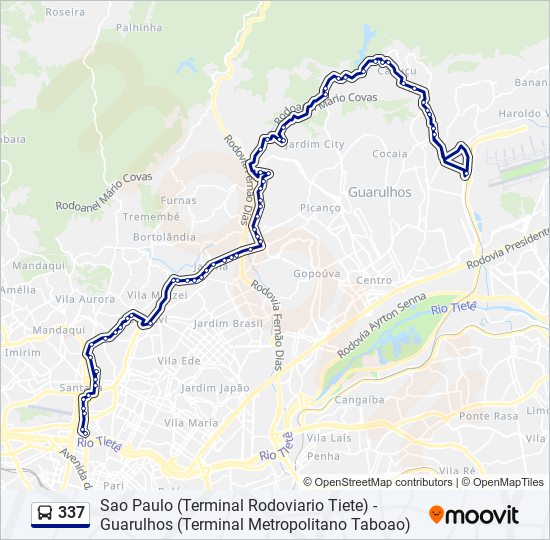 337 bus Line Map