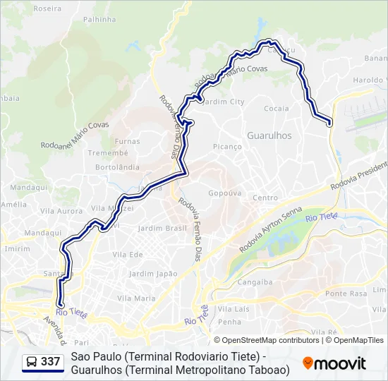 337 Bus Line Map