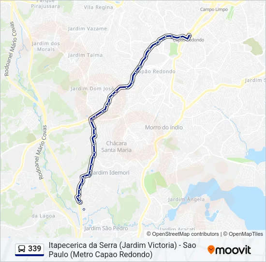 339 Bus Line Map