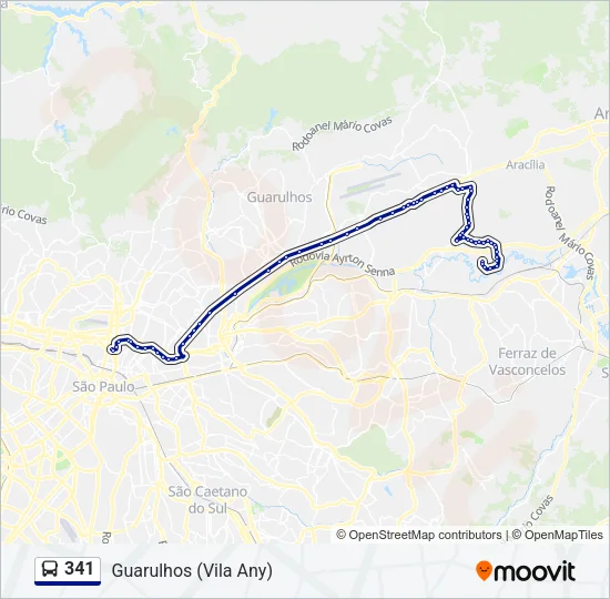 341 Bus Line Map