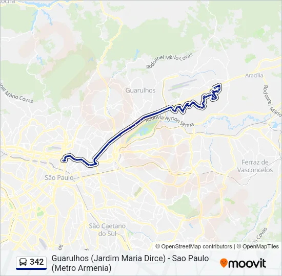 342 Bus Line Map
