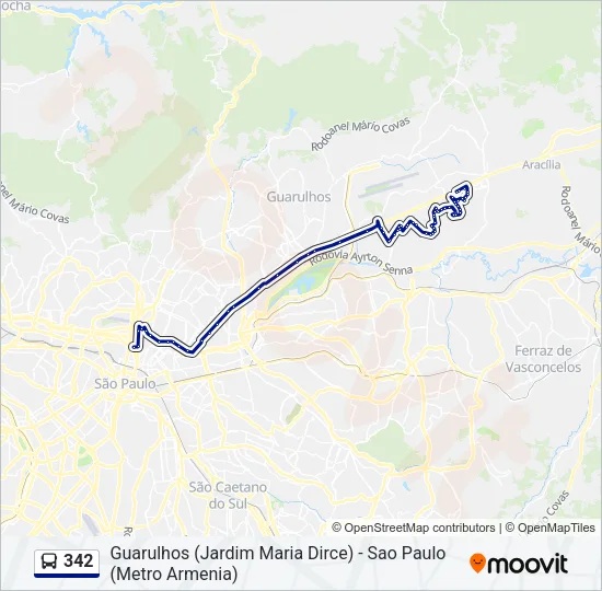 342 Bus Line Map