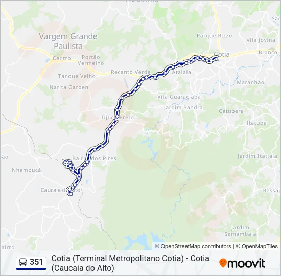351 Bus Line Map