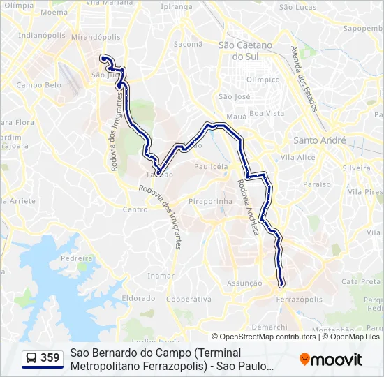 359 Bus Line Map