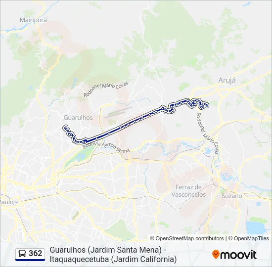 362 Bus Line Map