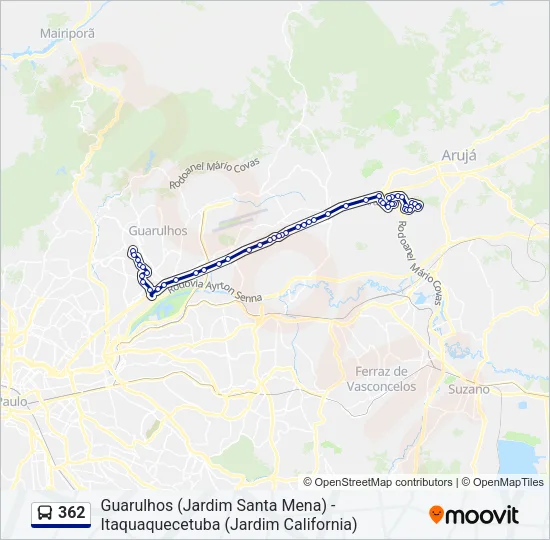 362 Bus Line Map