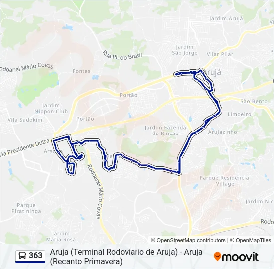 363 Bus Line Map