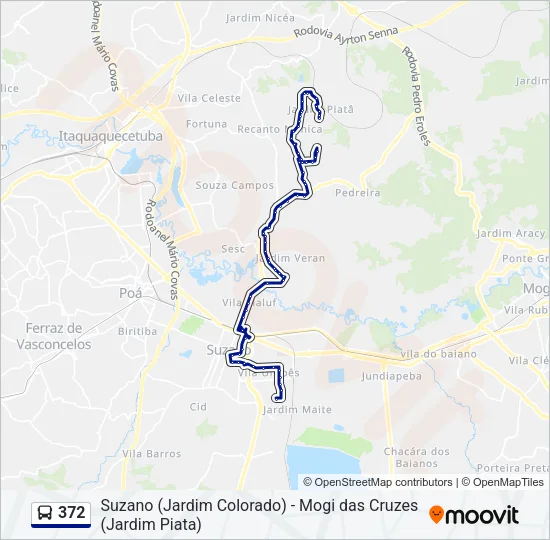 372 Bus Line Map