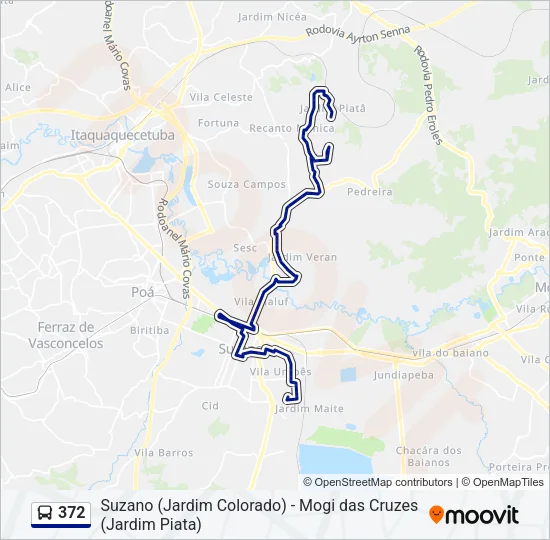 372 Bus Line Map