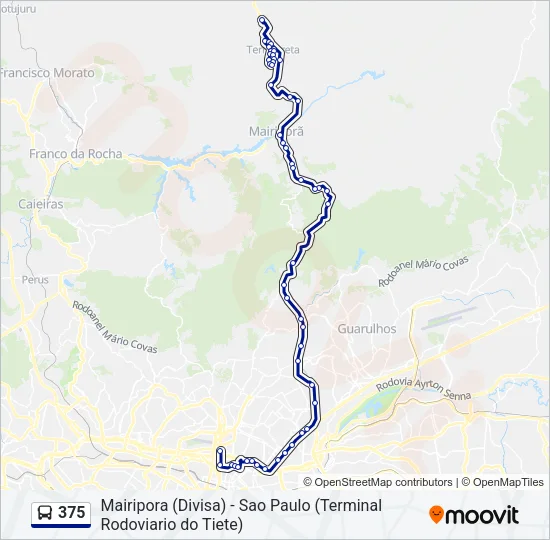 375 Bus Line Map