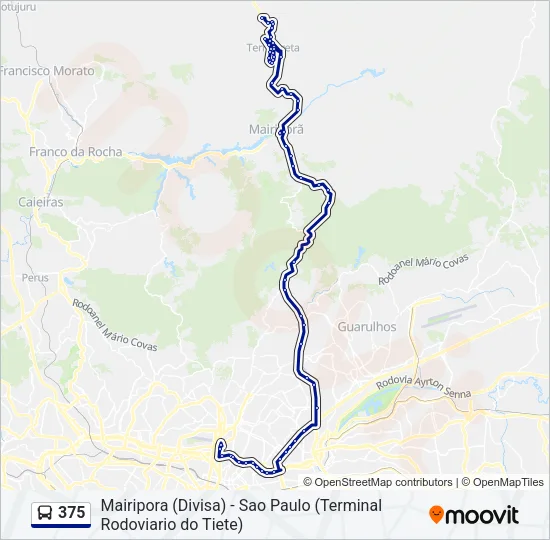 375 Bus Line Map