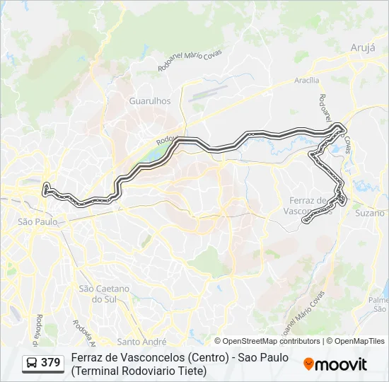 379 Bus Line Map
