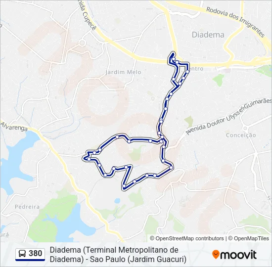 380 Bus Line Map