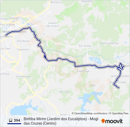 394 bus Line Map