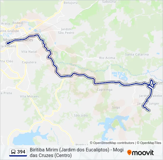 394 Bus Line Map
