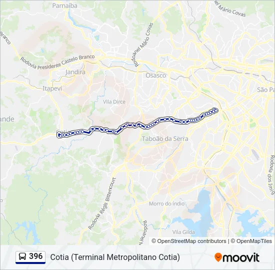 396 Bus Line Map