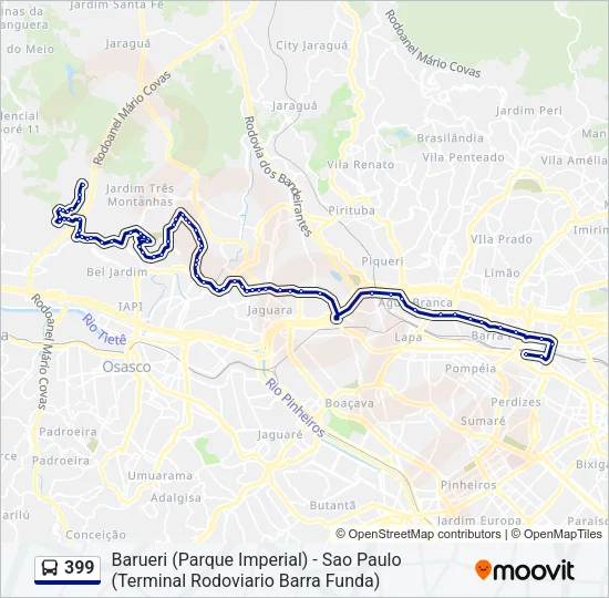 399 Bus Line Map