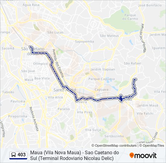 Mapa de 403 de autobús