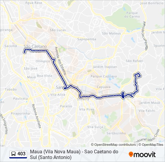 403 Route Schedules, Stops & Maps Maua (Vila Nova Maua) (Updated)