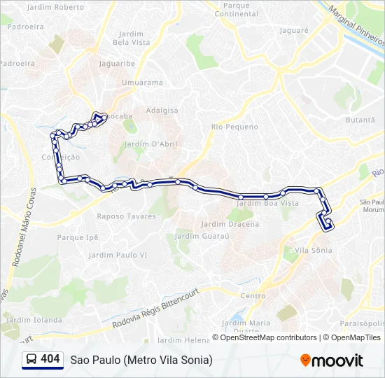 404 Bus Line Map