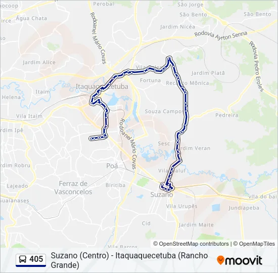 405 Bus Line Map