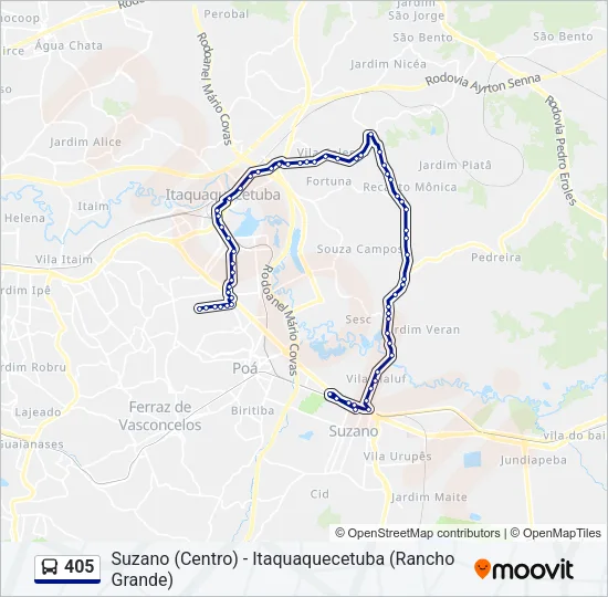 405 Bus Line Map