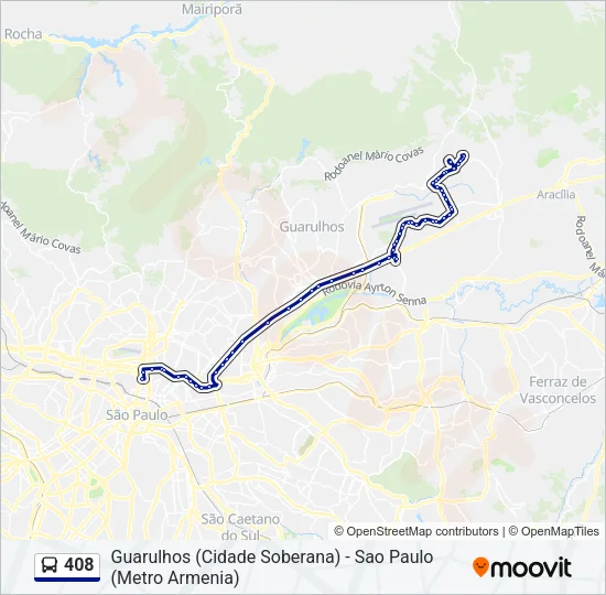 408 Bus Line Map
