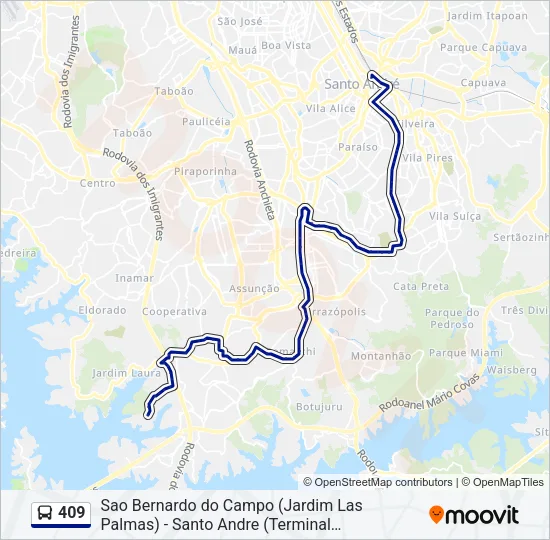 409 Bus Line Map