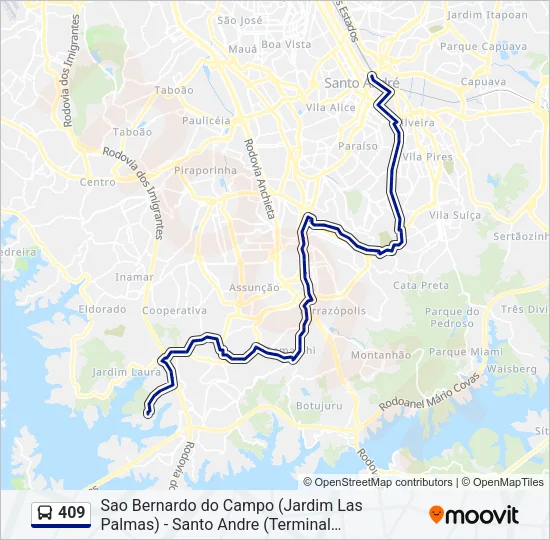 409 Bus Line Map
