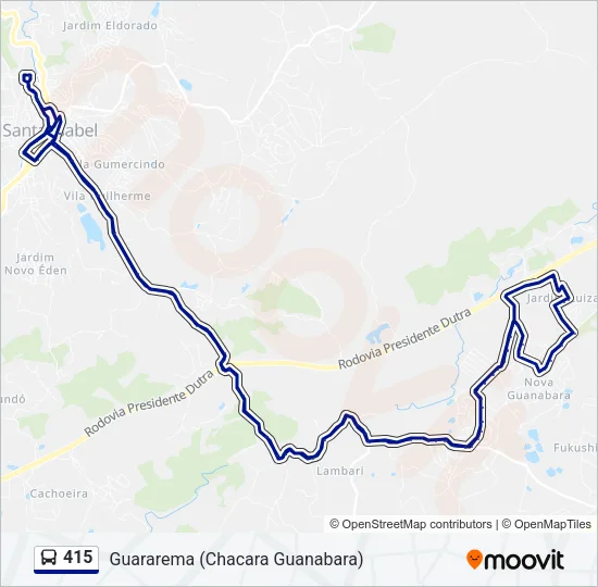 415 Bus Line Map