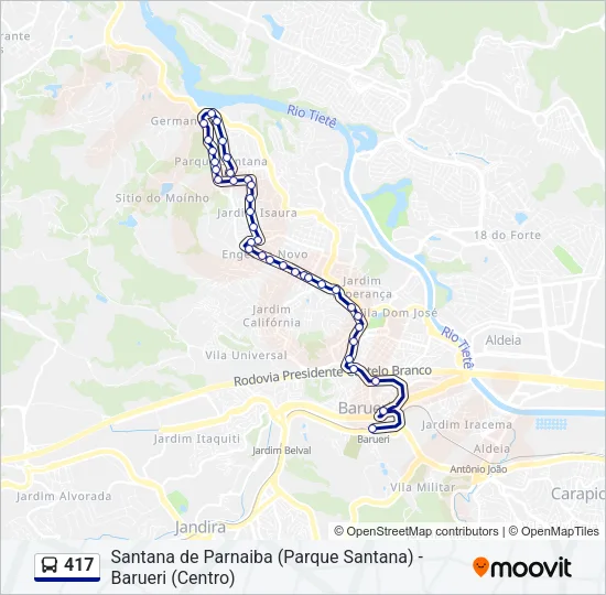 417 Bus Line Map