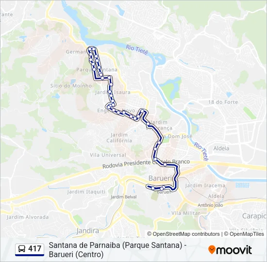 417 Bus Line Map