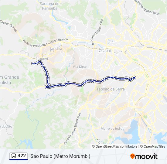 Mapa de 422 de autobús