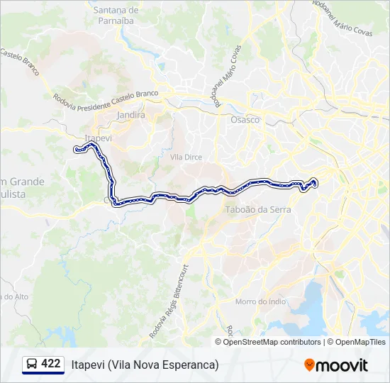 422 Bus Line Map