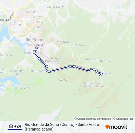 424 Bus Line Map