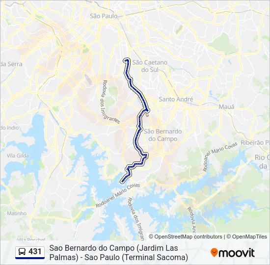 431 Bus Line Map
