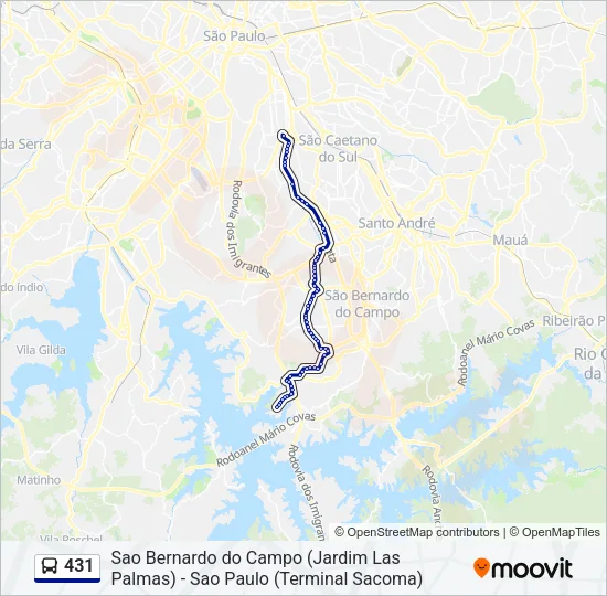 431 Bus Line Map