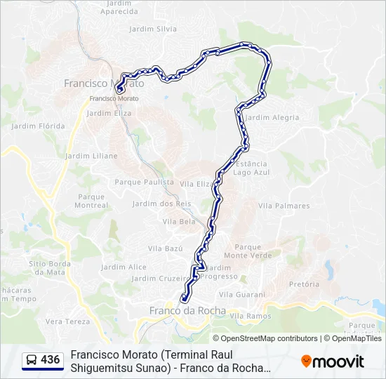 436 Bus Line Map
