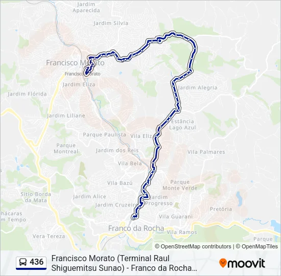436 Bus Line Map