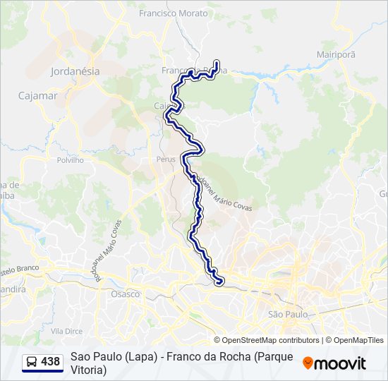 Mapa de 438 de autobús