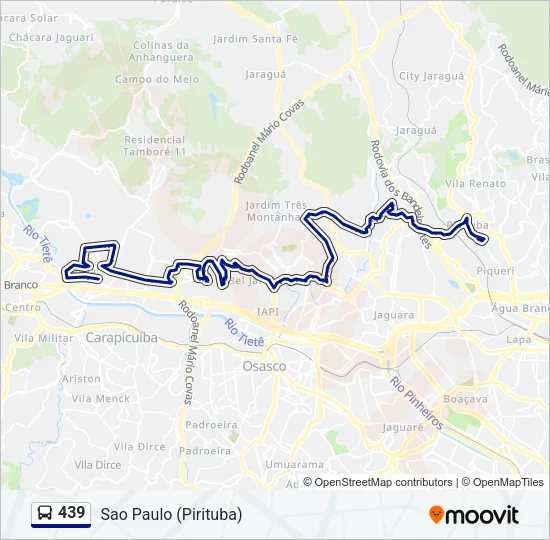 439 Bus Line Map